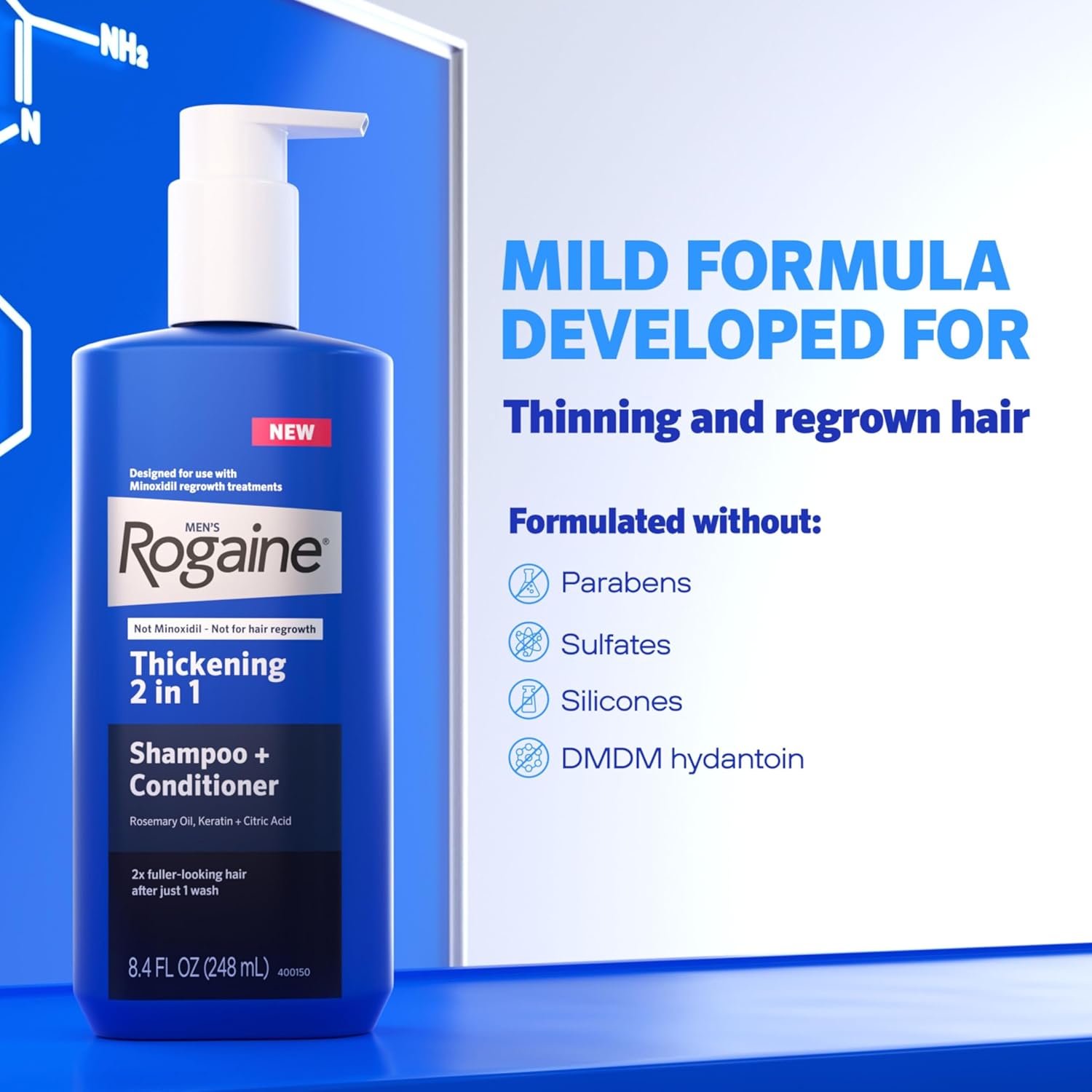 Rogaine 2-in-1 Thickening Shampoo + Conditioner 男士頭髮增厚洗髮水 洗護二合一
