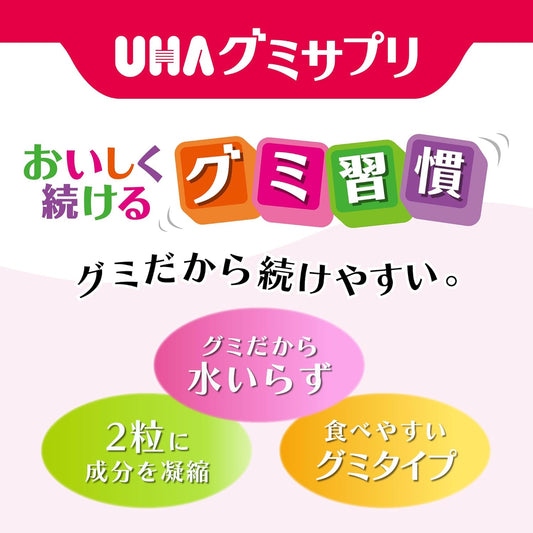 日本 UHA グミサプリ 鋅 草莓味 維他命軟糖 40粒 20日份 (5包裝)
