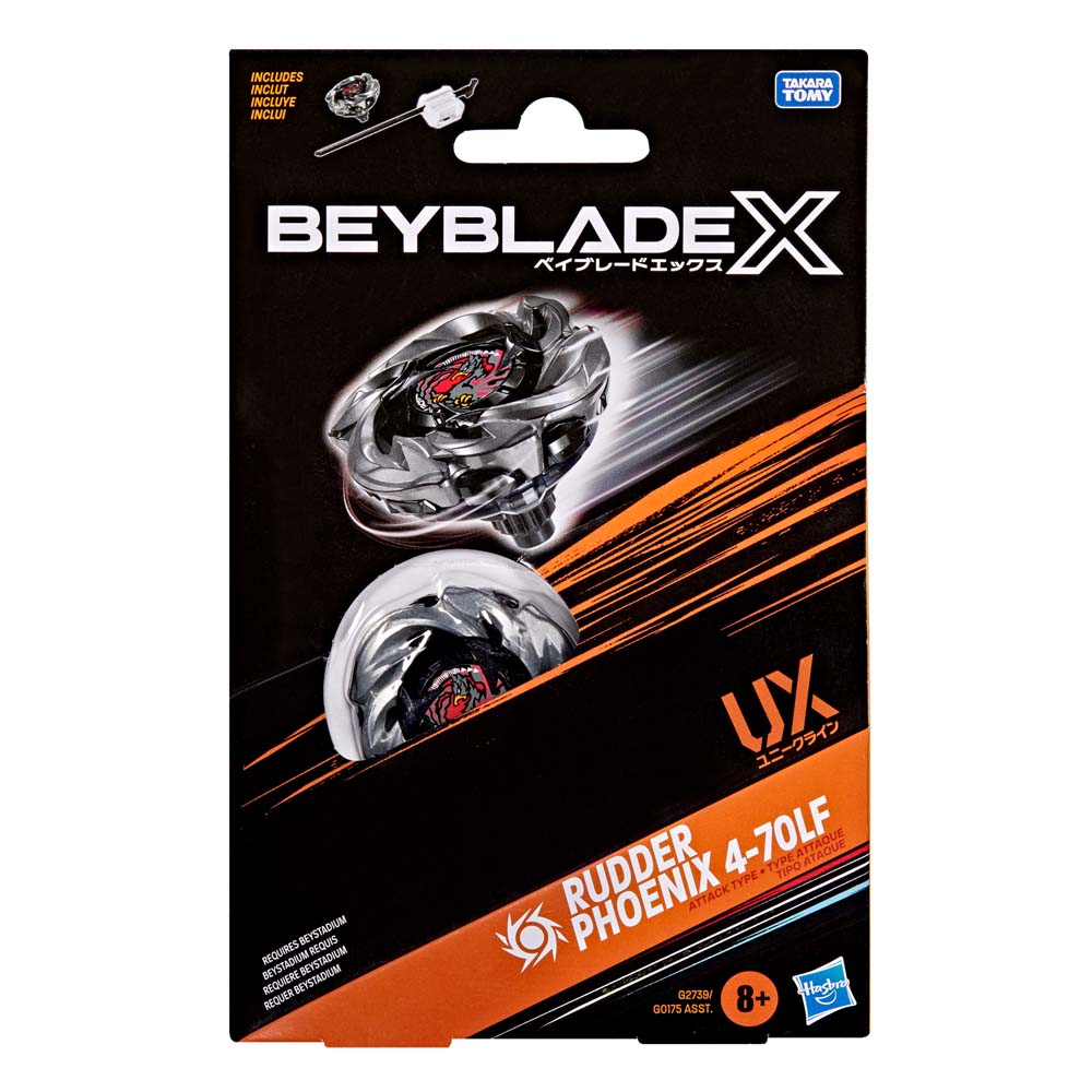 Beyblade X Rudder Phoenix 4-70LF UX Starter Pack Set  舵鳳凰 美版爆旋陀螺