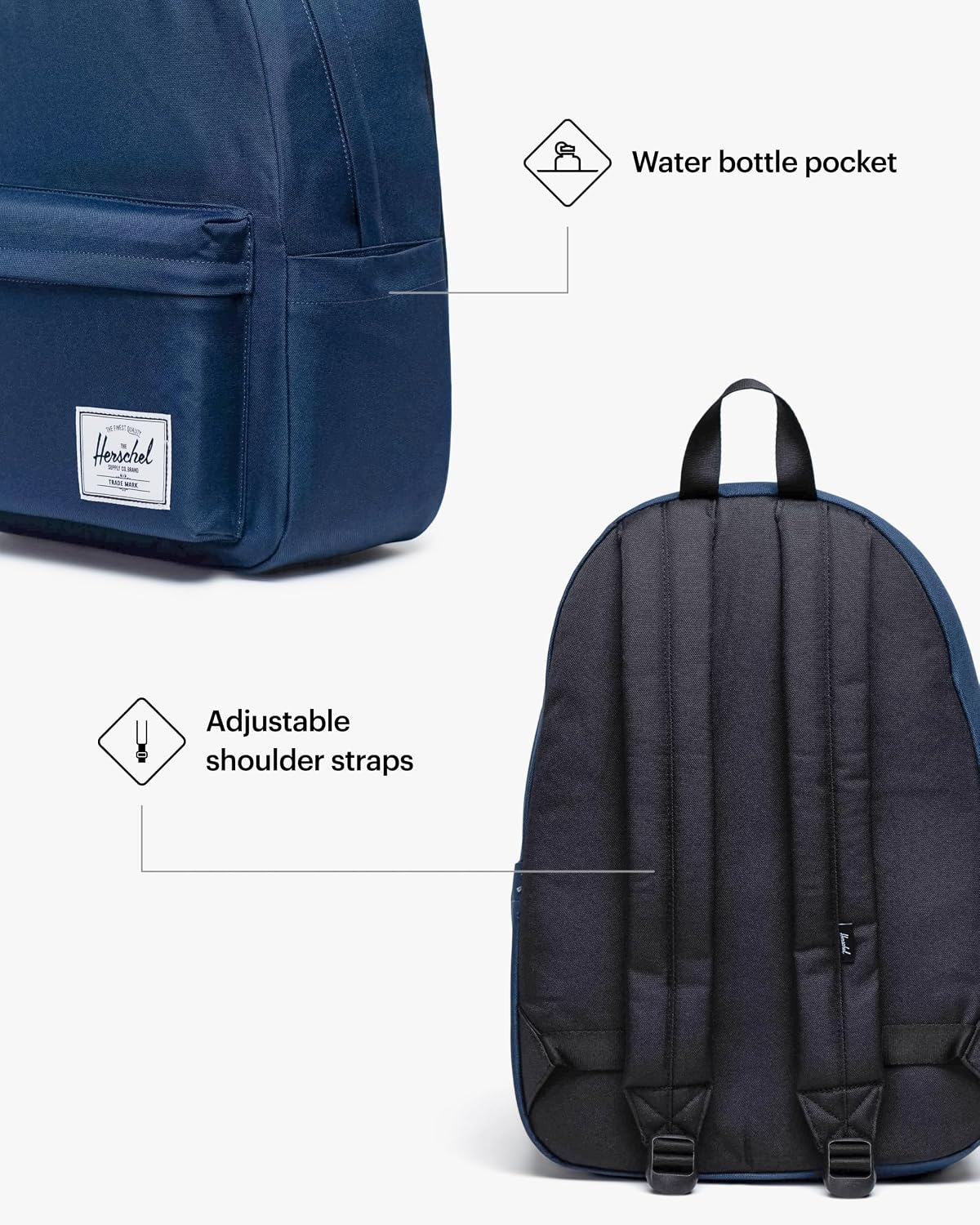 Herschel Supply Co. Classic XL Backpack 30L Navy - 經典大容量背包 海軍藍