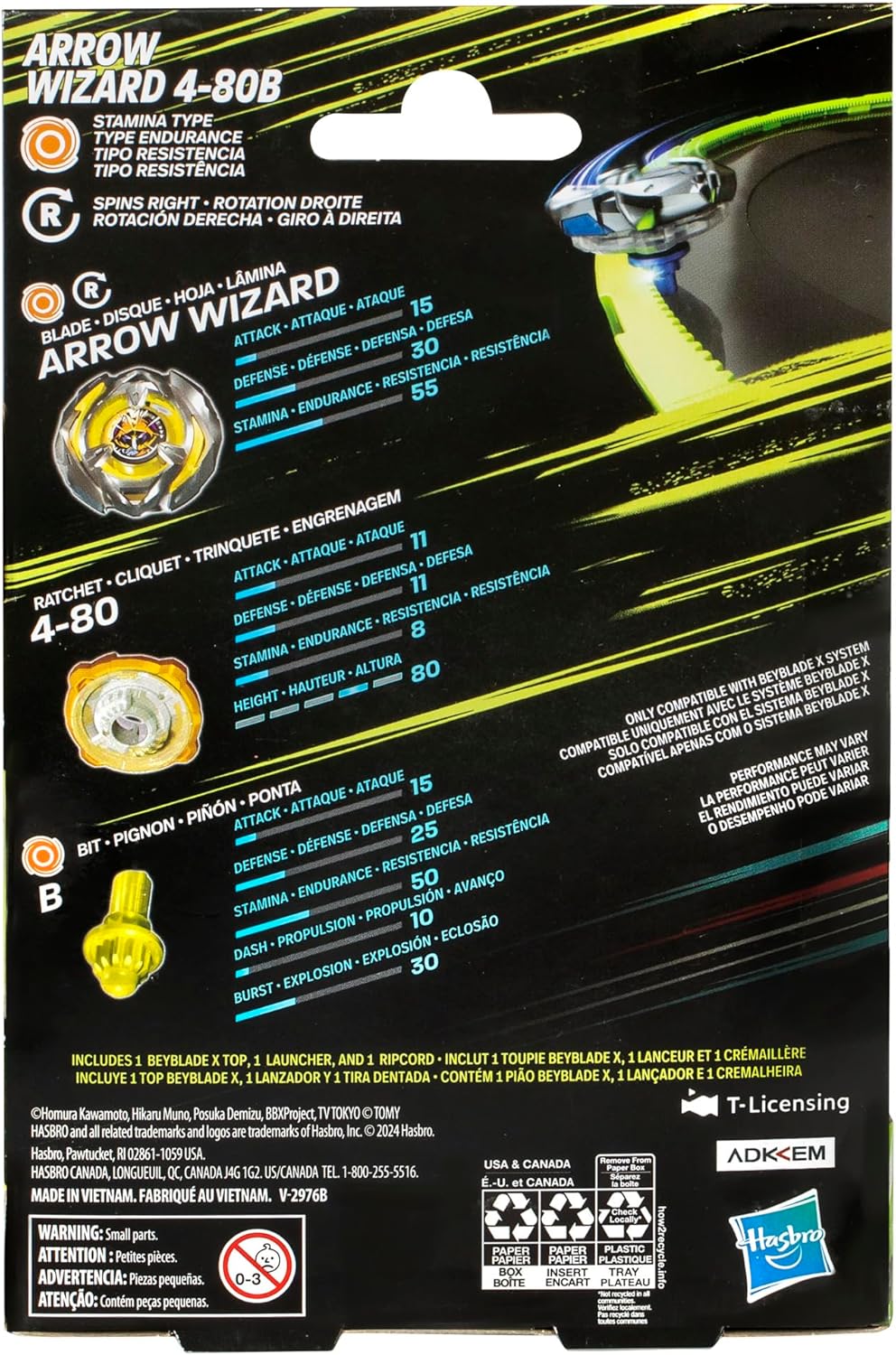 Beyblade X Arrow Wizard 4-80B Starter Pack - 箭矢巫師 美版爆旋陀螺 [預訂]