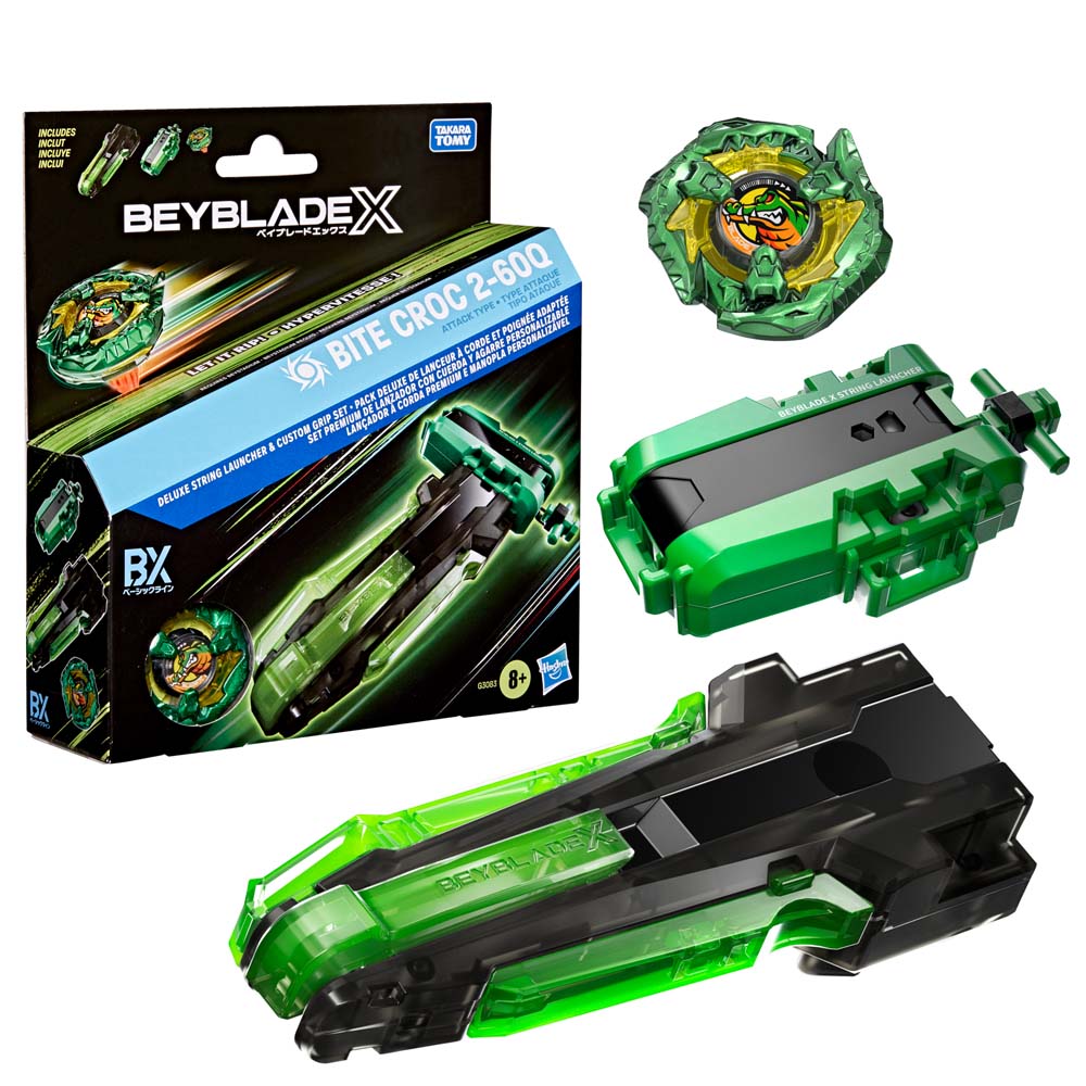 Beyblade X Bite Croc 2-60Q Deluxe Launcher Set 美版爆旋陀螺