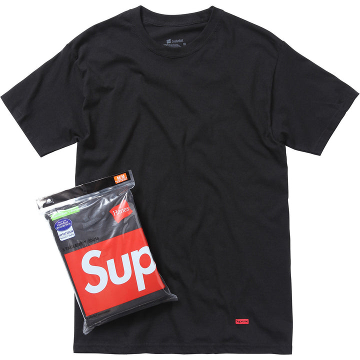 Supreme x Hanes Tagless Tees 三件裝純棉短袖
